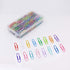 200pcs Coloured Paper Clips with Plastic Box Plastic Coated Metal Paper Clips for Office Stationery 33mm 20 Colors...