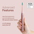 Aquasonic Icon ADA-Accepted Rechargeable Toothbrush | Magnetic Holder & Slim Travel Case | 2 Brushing Modes & Smart Timers | Gentle Micro-Vibratio...