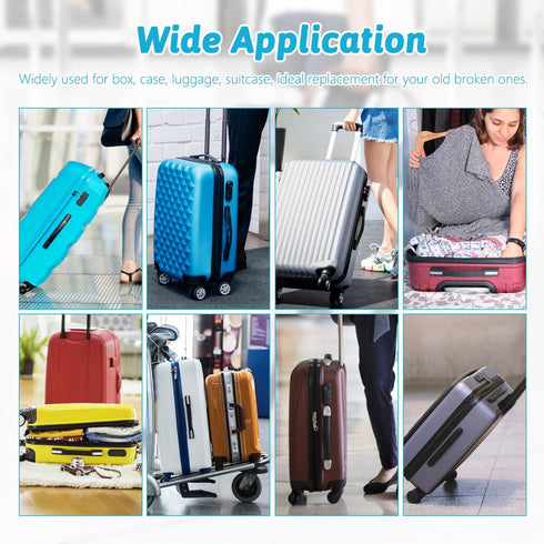 MroMax 2Pcs Luggage Handle 9.06" x 0.98" (L x W) Plastic Pull Handle Grip Replacement 230mm x 25mm for Luggage Suitcase Box Black Tone...
