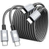 240W Type C to Type C Fast Charging Cable (LEO, 2pack-6.6+6.6ft)- USB C Cable for iPhone, MacBook Pro, iPad Pro, Samsung - C to C Cable for Quick ...
