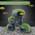 PINVNBY Stone Aquarium Hideaway Decoration Resin Cichlids Rock Decor with Artificial Moss Betta Cave Hideout Shelter Tunnel Fish Tank Ornament for...