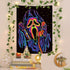 Jhdstore Blacklight Horror Face Tapestry UV Reactive Tapestries Wall Hanging Glow in The Dark Party Backdrop Tapestry for Bedroom Living Room - 29...