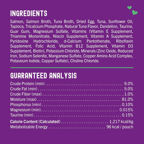Stella & Chewy’s Carnivore Cravings Morsels & Gravy Salmon & Tuna Recipe Wet Cat Food Pouches – (2.8 Ounce Pouch, Case of 12)...