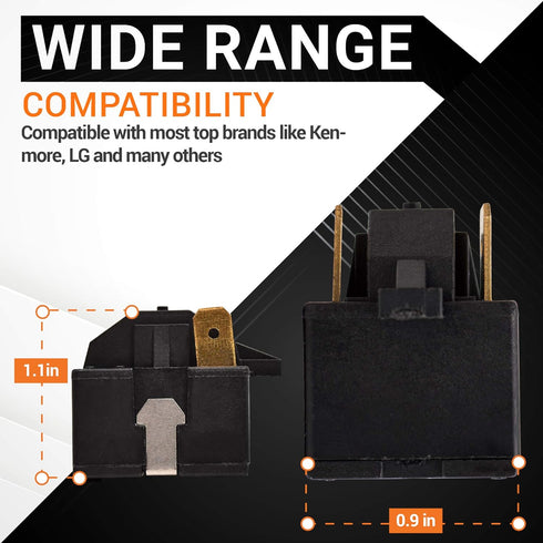 Ultra Durable 6748C-0004D Refrigerator Start Relay Direct Replacement Part by BlueStars - Exact Fit for LG Kenmore Refrigerators - Replaces P6R8MD OR1107 6749C-0014E PS9865140 AP5949339