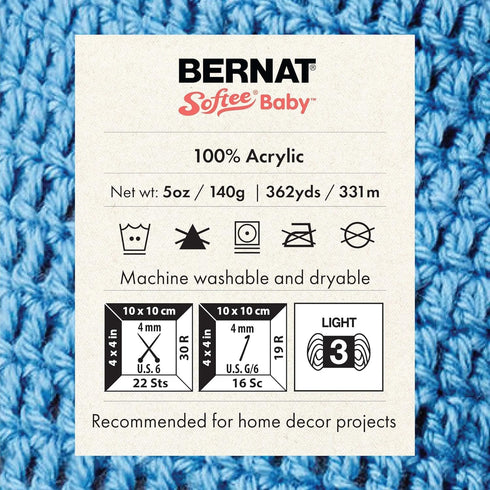 Bernat Softee Baby Yarn, 5 oz, Gauge 3 Light, Navy...