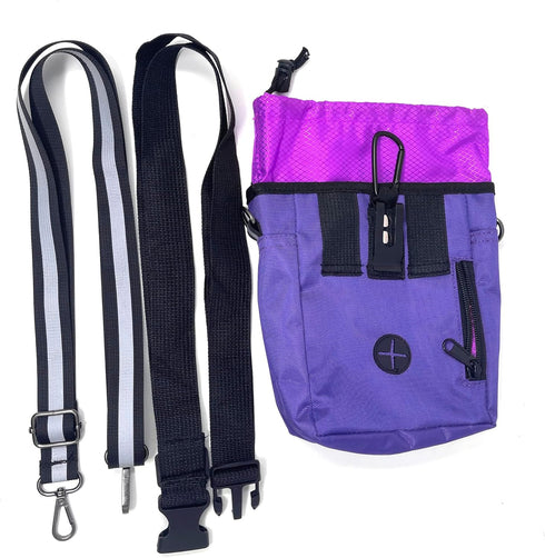 Jalousie Dog Training Pouch with Training Clicker and Water Bowl - 5 Ways to Wear - Carry Toys, Treats for Positive Reinforcement - Built-in Poop ...