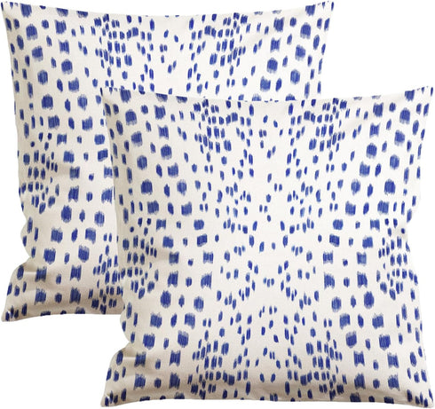 Pack of 2 Outdoor Throw Pillow Covers, Waterproof Pillow Covers ONLY, Patio Square Cushion Cases for Garden Balcony Couch Sofa Decoration 18x18 in...