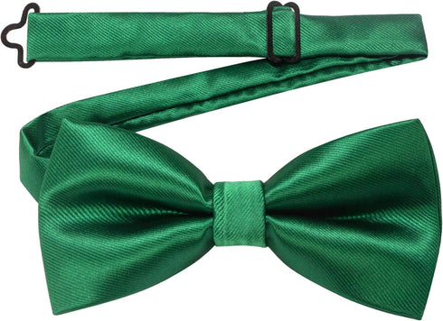 JEMYGINS Mens Solid Color Pre-tied Bow Tie and Pocket Square Cufflink Set...