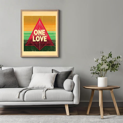 Posterizer 1 pcs-One Love Poster ,Jamaican Bob Marley Poster-Musical Art Collection-Motivational & Inspirational Art-Decor for Home & Office- unfr...