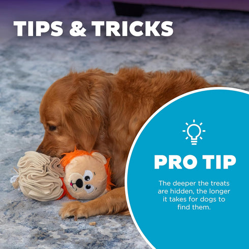 Outward Hound Nina Ottosson Stuff N' Snuffle Interactive Plush Dog Puzzle and Snuffle Ball for Dogs, Snuffle Ball, Dog Enrichment Toys, Plush, Mul...