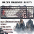 PBT Keycaps - Side Printed Keycap Set, Dye Sublimation Shine Through Custom Keycaps, Cherry Profile 135 Keys Landscape Painting Style Phantom Keyb...