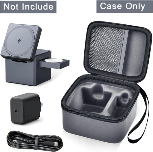 PAIYULE Case Compatible with Anker 3-in-1 Cube MagSafe Charger 15W Max Fast Charging Stand, Power Station Storage Holder for USB-C Cable (Box Only...