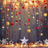 Cheerland Gold Red Party Decorations Star Garland Starry Night Streamers Burgundy Circle Dots Moon Hanging Twinkle Little Star Backdrop Birthday V...