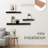 Kiera Grace Stockholm Maine Floating Wall Shelves - White, 12", 16", 24", Set of 3...