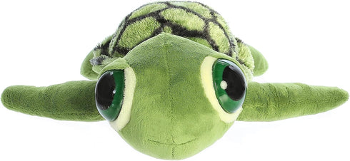 Aurora® Enchanting Dreamy Eyes™ Slide Sea Turtle Stuffed Animal - Captivating Gaze - Aesthetic Appeal - Green 10 Inches...