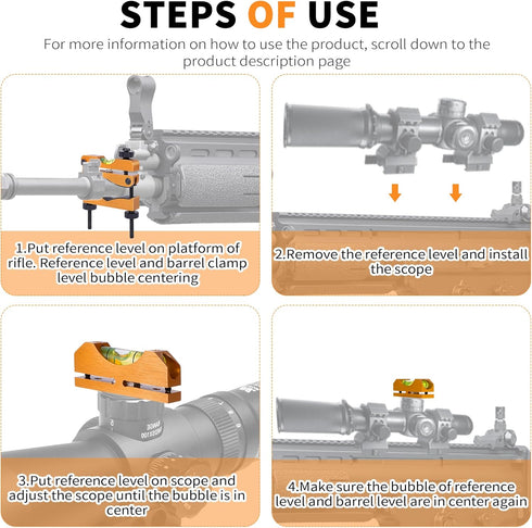 Scope Leveling Kit, Magnetic Universal Leveling Tool, Precision Leveling Bubble Clips for Equipment Repair and Maintenance...