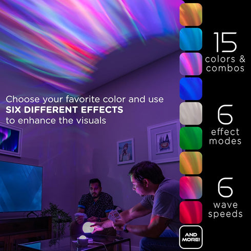 ENBRIGHTEN Aurora Wave Galaxy Projector Night Light Northern Lights Tabletop Crystal-Ball, Light for Bedroom, Playroom, Kids, Adults, and More, 76...