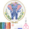 TINDTOP Embroidery Kit for Beginners Adult, Elephant Embroidery Kit for Beginners Include Embroidery Cloth Hoops Threads for Craft Lover Hand Stit...
