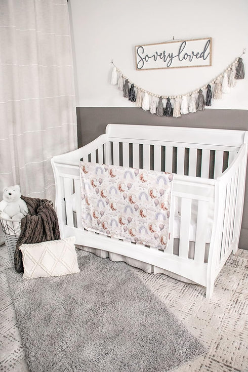 Top Tots Deluxe Minky Baby Blanket - Moon Bears, 40 x 29 Inch White...