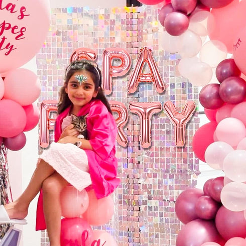 LaVenty 13 PCS SPA PARTY Balloons Spa Party Banner Spa Theme Birthday Salon Makeup Party Decoration...