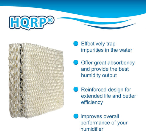 HQRP Wick Filter (2-pack) compatible with Duracraft DH803, DH804, DH805, DH806, DH807, DH810, DH815, DA1007 Natural Cool Moisture Humidifier, AC-809 D09-C AC-815 Replacement