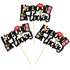 Ercadio 1 Pack Glitter Makeup Cake Topper Happy Birthday Cake Pick Bridal Shower Women Cosmetics Theme Bachelorette Party Decorations Supplies...