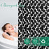 Biscaynebay Textured Fabric Shower Curtains for Bathroom 72" X 72", Black Morocco Pearl Printed Linen Modern Hotel Luxury Quality Cloth Bath Curta...