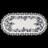 Embroidered Delft Blue Onion Flower Table Runner, Dresser Scarf Doily (14Wx27L)...