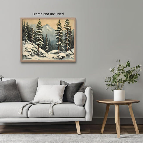 Posterizer 1 pcs-snowy winter scene of trees and nature 8-Landscape & Nature Art-GIft for Men Women Teens-Living Room Bedroom Decor- unframed wall...