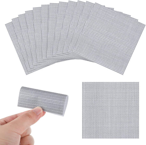 16 Pcs Window Screen Repair Kit Screen Repair Tape Self Adhesive Screen Repair Patch Fiberglass Replacement Screens for Windows Doors Tent Net to ...