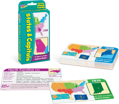 States & Capitals Pocket Flash Cards...