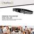 Dog Collar - Patterned Adjustable Pet Collars, - 1 Inch Wide, Medium, Houndstooth Black/White...