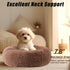 Calming Dog Bed, Dog Beds for Small Melium Dogs, Fluffy Donut Dog & Cat Bed Washable, Round Anti Anxiety Dog Bed, Small Dog Bed with Non-Slip Bott...