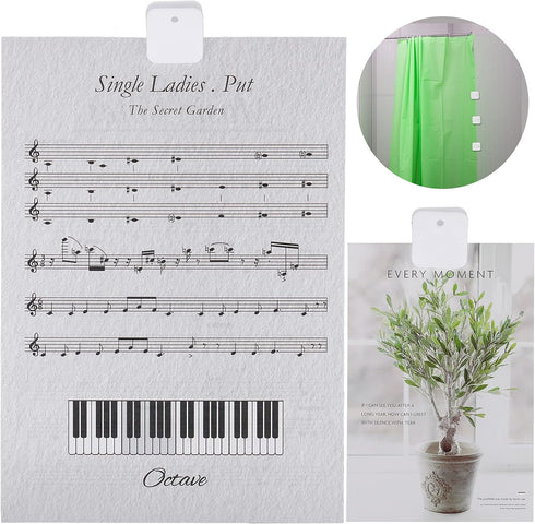 Self Adhesive Clips, Wall Clips, Shower Curtain Clips, Photo Clips for Paper Flag Hanger Double-Sided Adhesive Spring Clips for Teachers, Poster H...