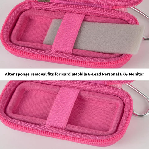 Case for KardiaMobile 1L 6L Personal EKG Monitor, Storage Holder Fits for Sec Portable Heart Rate Monitor, Cardiac Mobile Heart Monitor Bag Organi...