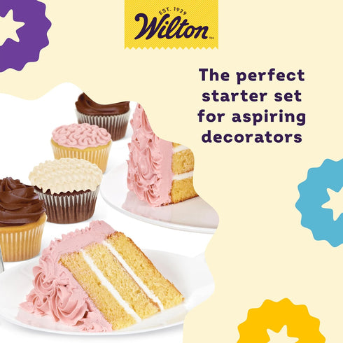 Wilton Beginning Buttercream Decorating Set, 20-Piece Cake Decorating Kit...