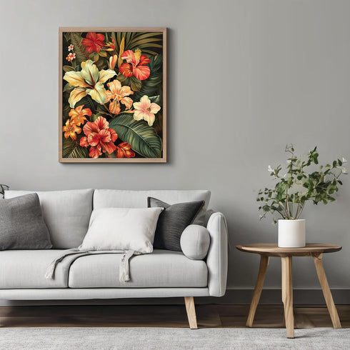 Posterizer 1 pcs-coral-blush and pink unique flowers in nature-Floral & Botanical Art-Abstract & Modern Art-Decor for Home & Office- UNFRAMED Wall...