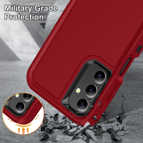 for Galaxy A15 5G Case with Kickstand Case 3-Layer Military Grade Protective Case Cover Silicone Shockproof for Samsung Galaxy A15 5G Phone Case (...