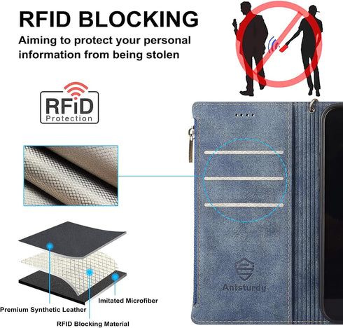 Antsturdy Compatible with Motorola Moto G Stylus 5G Wallet Case with Card Holder for Women Men Phone Case RFID Blocking PU Leather Flip Shockproof...