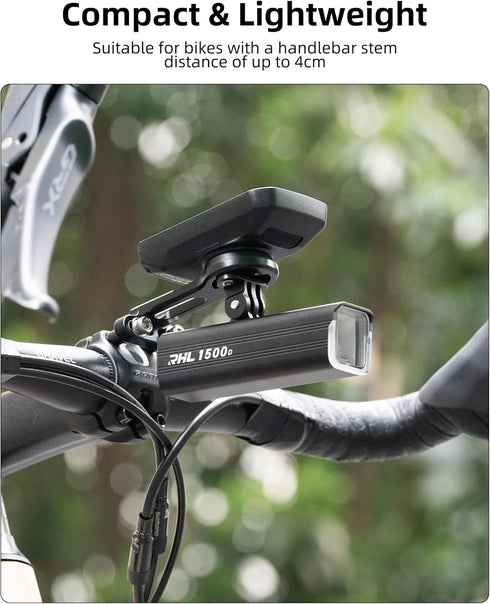 ROCKBROS Bike Computer Mount Out-Front Bike Computer Mount Aluminum Integrated Bicycle Computer Mount Cycling Computer Mount Compatible with Garmi...