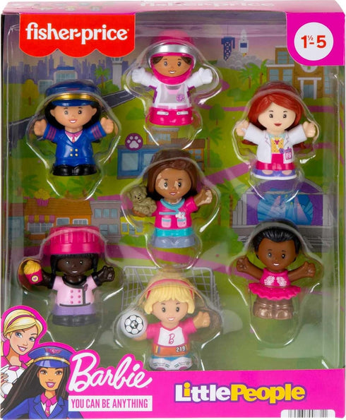 Fisher-Price Little People Barbie Toddler Toys, You Can Be Anything Figure Pack, 7 Characters for Pretend Play Ages 18+ Months (Amazon Exclusive)...
