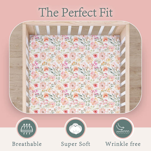 Premium Girls Crib Sheets | Ultra-Soft Bedding for Crib Mattress and Toddler Beds | Girls Comfort and Elegance by Max&So...