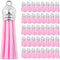 Mandala Crafts 100 Pcs Light Pink Faux Suede Tassels Bulk Keychain Making Supplies - Small Leather Tassels for Charms, Jewelry Making, and DIY Cra...