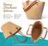 Hommtina Straw Bag Womens Straw Beach Bag Crossbody Shoulder Bags Vacation Purse Straw Purse for Summer...
