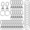 104PCS Swivel Snap Hooks with Key Rings, Metal Lobster Claw Clasp, Keychain Rings for Crafts(Silver, 1.37inch(36mm)...