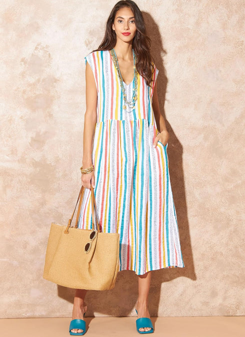 McCall's Easy to Make Misses' Sun Dresses Sewing Pattern Packet, Design Code M8281, Sizes XS-S-M-L-XL-XXL, Multicolor...