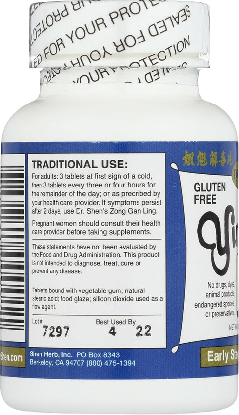Dr. Shen's YIN CHIAO 90 Tablets...