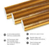 TECKWRAP Metallic Textured Chrome Vinyl Adhesive Vinyl for Craft Cutter 1ft x 5ft, Gold...