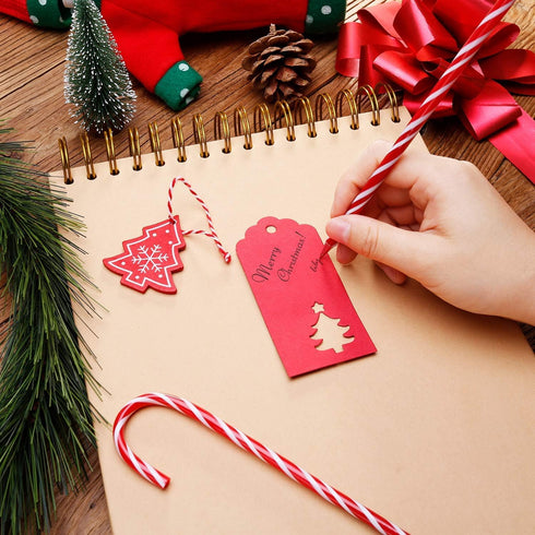 7 Inch Candy Cane Pen Christmas Pens with Black and Blue Ink for Christmas Holiday New Years Home Decor Party Gift (48)...