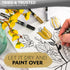 Stylo 4 Count Acrylic Metallic Pens - Black, Gold, Silver And White Paint Pens - Fine Tip Permanent Acrylic Metallic Paint Markers for Rock Painti...